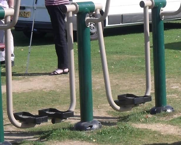 Existing outdoor gym equipment at the Western Road Recreation Ground