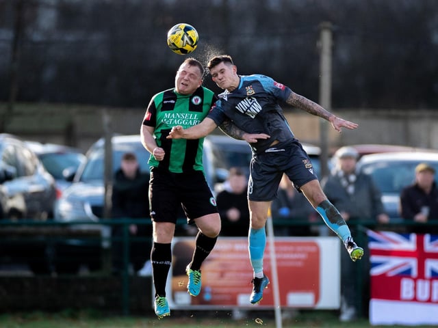 Action from Three Bridges' home clash with Burgess Hill Town in the Isthmian south east division