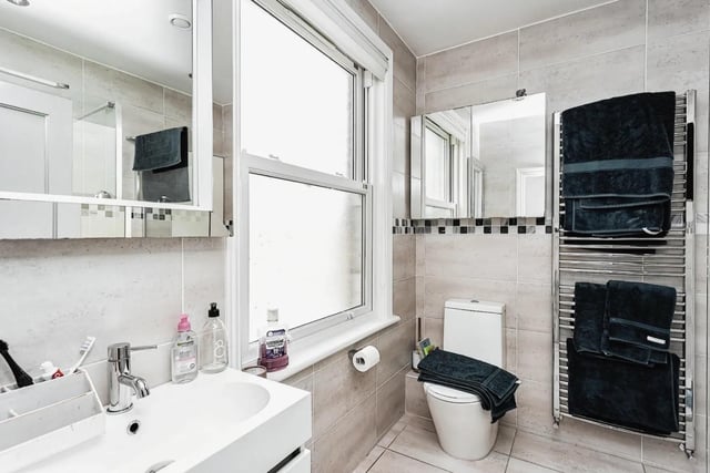 On the first floor there is a large modern shower room