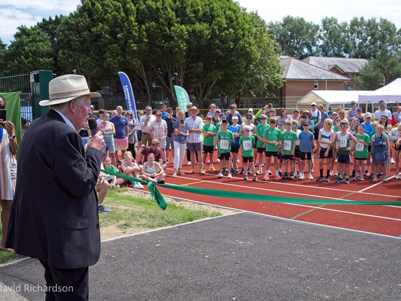 The opening of the Phil Baker Athletics Track at Chichester College