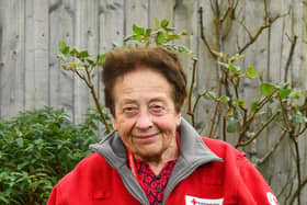 Gloria Moss at her home in Felpham, Bognor Regis. 

Gloria Moss is being awarded the British Empire Medal on January 1st 2024 for her services to the British Red Cross. Photo: British Red Cross