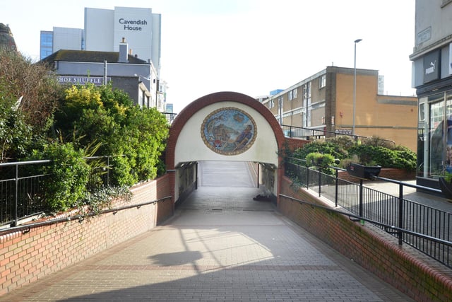 File: Hastings town centre.

Underpass in Wellington Place

