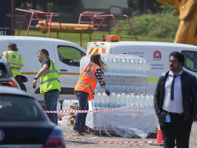 Southern Water customers have flocked to a bottled water station in Billingshurst after Horsham District was left with 'no water' following a ‘failure’ at one of the company’s supply works