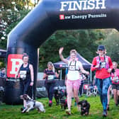 Competitors finish the Autumn Run the Seasons race at Cowdray