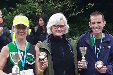 The vets categories Sue Hull &amp; Darren Barzee, pictured with Alan Corke's daughter Helen