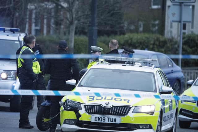 Photos showed a large police presence in Arundel Road, Littlehampton. Photo: Eddie Mitchell