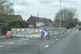 A road closure has been put in place on the A27 to facilitate gas leak repair works