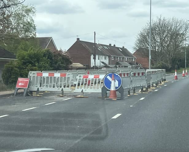 A road closure has been put in place on the A27 to facilitate gas leak repair works