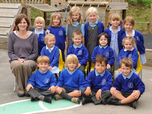 New reception pupils at Twineham C Of E School Haywards Heath in 2010