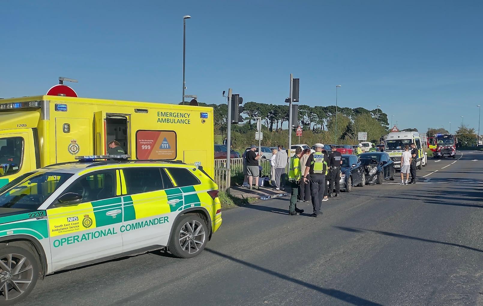 A259 incident: Emergency services rush to multi-vehicle collision in ...