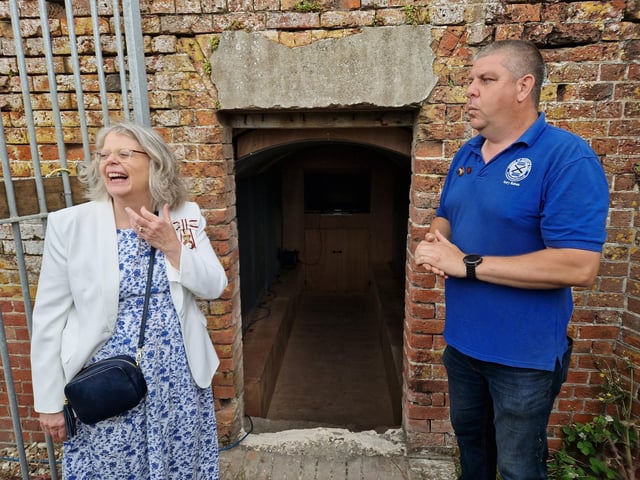 The Lord-Lieutenant of West Sussex, Lady Emma Barnard, has been given a tour of Shoreham Fort and shown the vision for the future before presenting the King's Award for Voluntary Service to the Friends of Shoreham Fort.