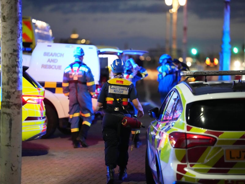 Police confirmed that members of the public entered the water, and recovered a man from the sea soon after 9.30pm. A woman, who had been in the water with him, was also helped out of the sea by the public.