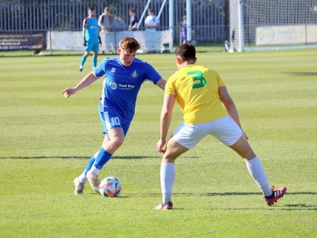 Action from Selsey's 4-3 win over Godalming in the SCFL Division 1