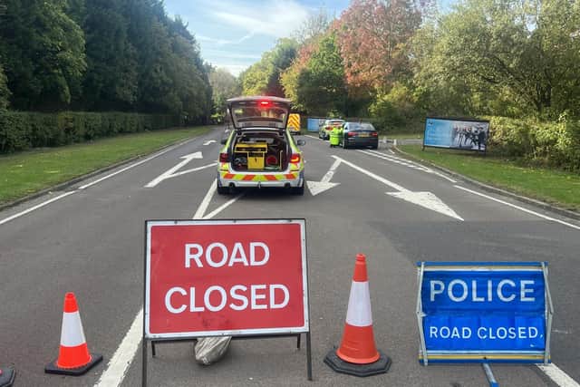 A29 Stane Street is closed following a fatal collision. Photo: Eddie Mitchell