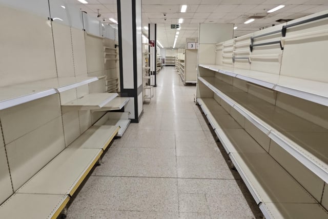 Shelves in Worthing's Wilko were bare following the sale ahead of its closure