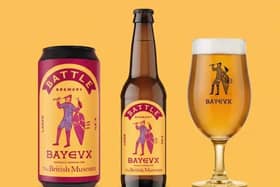 Bayeux Lager from Battle Brewery is being sold at the British Museum
