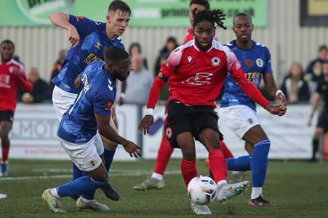 Pre-match service and minute’s silence precedes Eastbourne Borough's narrow 1-0 home win over St Albans City in the National League South