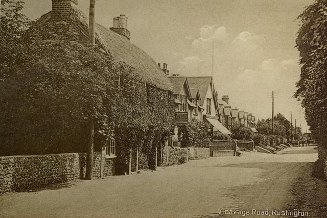 Not Vicarage Road but The Street, seen from the junction with Sea Lane and past the church