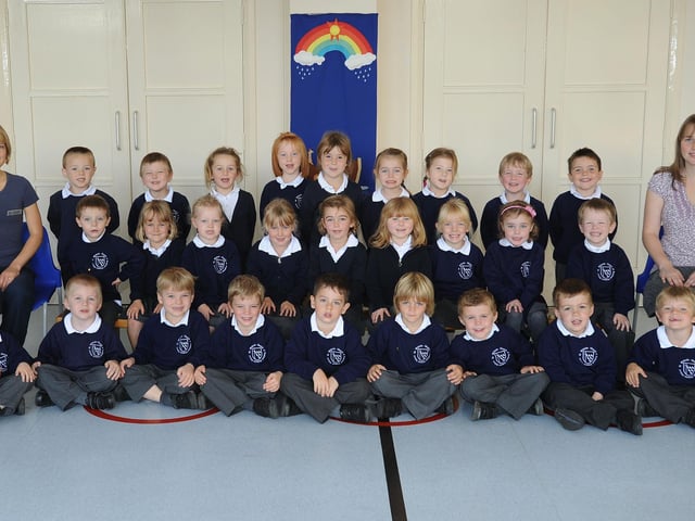 New reception pupils at St Wilfrids C of E Primary School (Haywards Heath) in 2010