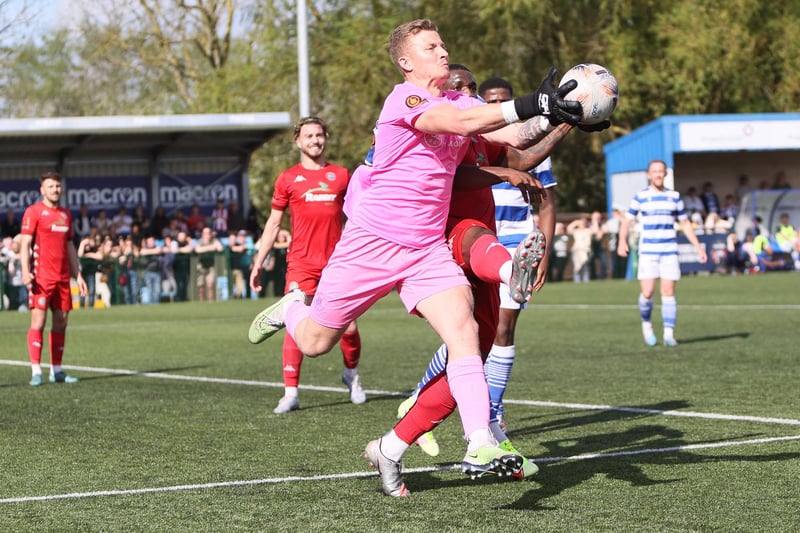 Action from Worthing FC's National South play-off semi-final defeat at Oxford City