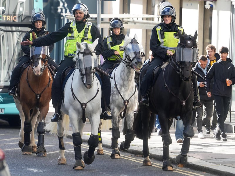 An increased police presence has been seen across Brighton on Sunday (October 18), as thousands of football fans descended on the city for Albion's Premier League clash with rivals Crystal Palace.