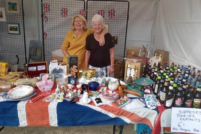 The Worthing Twinning Association stall selling produce from home at the Golden Globe sailing centre