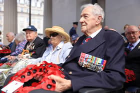 War veteran John Bell at the Bomber Command Memorial. Photo by Ollie Dixon