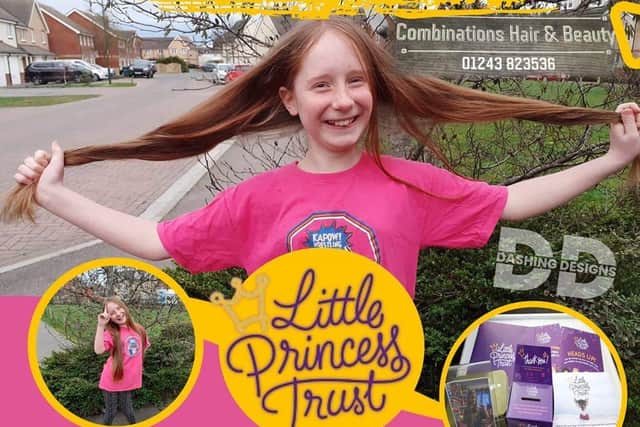 A ten-year-old from Bognor is planning to cut her hair off to be made for a wig for children who have been diagnosed with cancer for the Little Princess Trust.