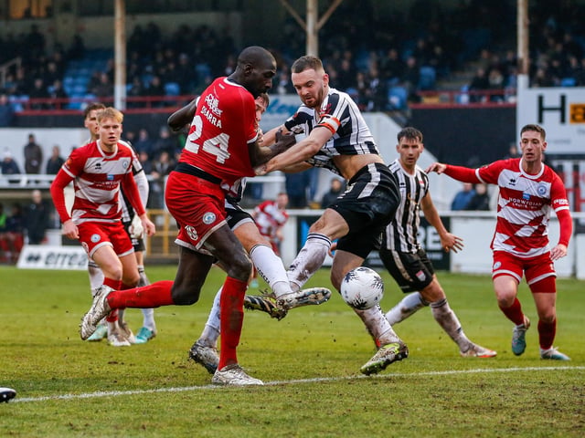 Action from Eastbourne Borough's visit to Bath City in National League South