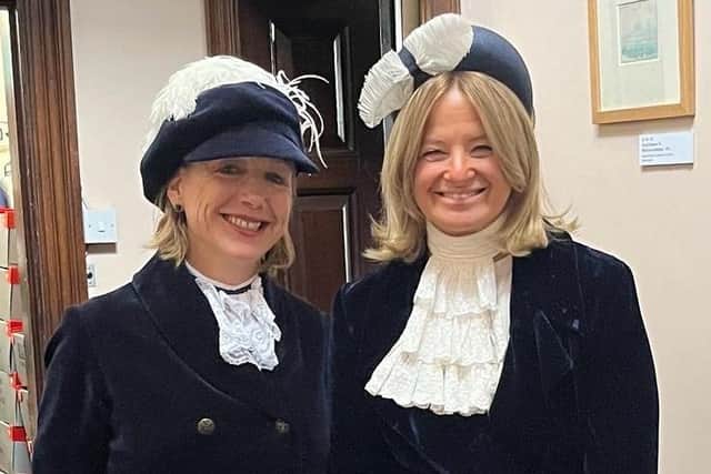 The new High Sheriffs of West and East Sussex, Mrs Lucinda Fraser from East Sussex, left, and Mrs Philippa Gogarty from West Sussex