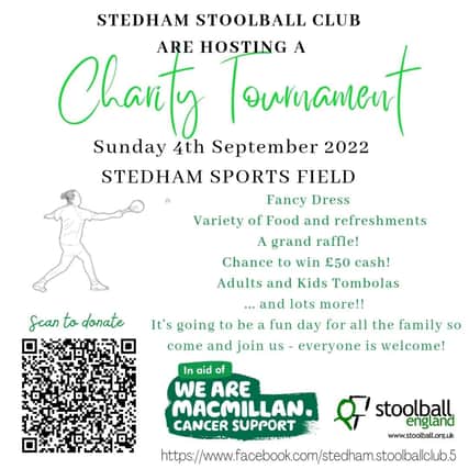 Stedham Stoolball Club are holding a charity tournament to raise money for Macmillan Cancer Support on Sunday September 4.
