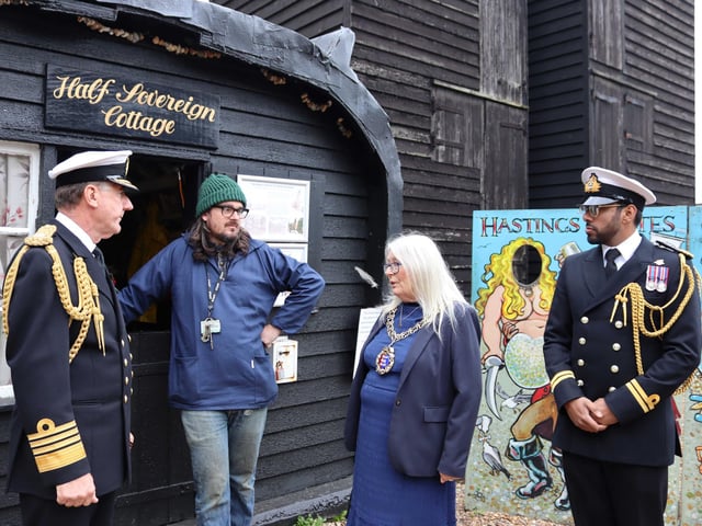 The Lord Warden meets Stephen Roberts-Pratt at Half Sovereign Cottage