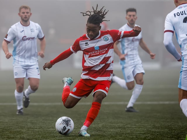 Eastbourne Borough take on Taunton Town in the fog - before the match was abandoned
