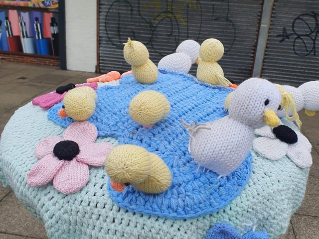 Spring chicks at The Hydneye parade of shops, Hampden Park