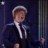 Tom Ball singing in the final of Britain's Got Talent on ITV
