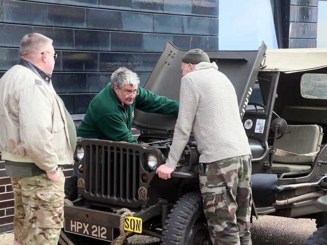 AA Invictus Military Vehicle Run in Hastings Old Town - 16 April 2023. Photo by Roberts Photographic