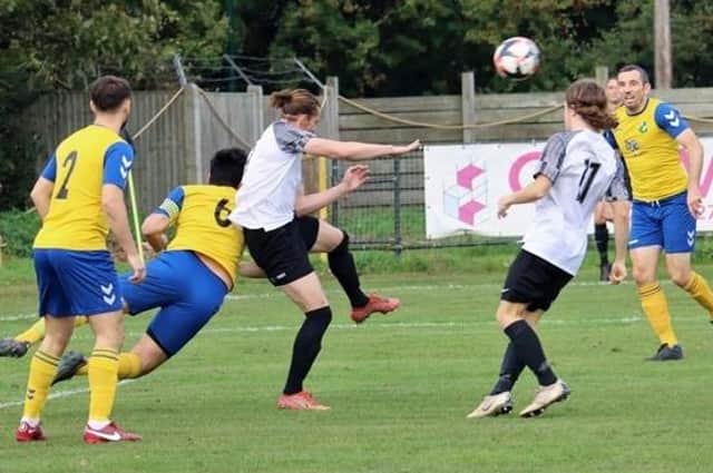 Pagham in action earlier in the season against Blackfield and Langley | Picture: Roger Smith