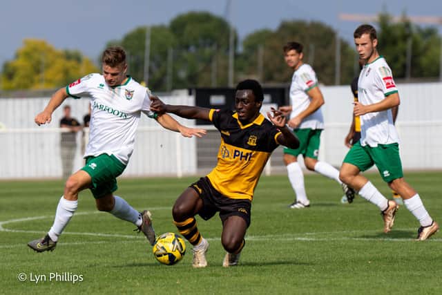 Bognor in action at Cheshunt, where they lost 3-1 | Picture: Lyn Phillips