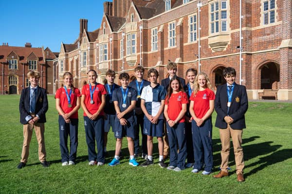 Young athletes at the Regional Schools' Biathlon Championship. Photo: Eastbourne College