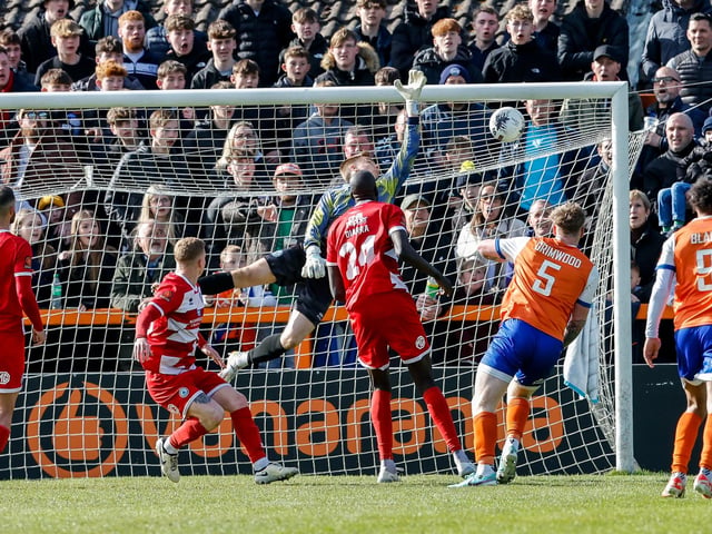 Action from Eastbourne Borough's final-day 3-2 win at Braintree - the Sports have stayed up with six points to spare