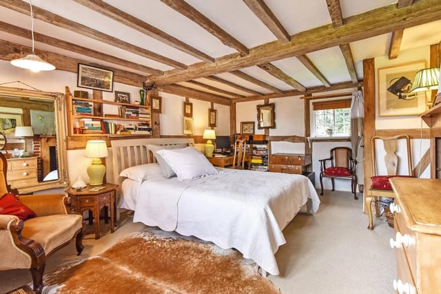 On the first floor is a superb principal bedroom, plus two further bedrooms