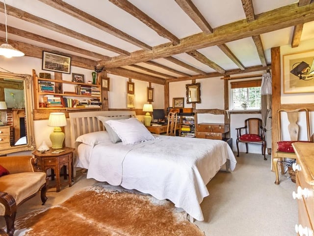 On the first floor is a superb principal bedroom, plus two further bedrooms