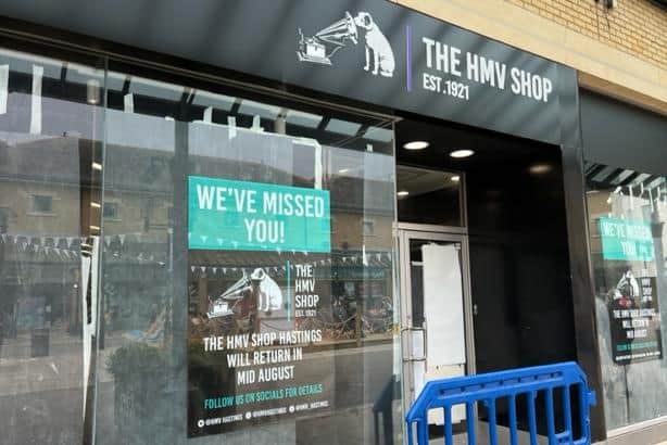 HMV in Priory Meadow is set to re-open in mid August