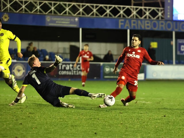 Action from Worthing's National League South win at Farnborough