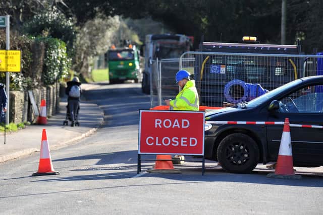 Jonathan Wright MBE is frustrated with the road closure in Barnham. SR24021201 Photo SR staff/Nationalworld