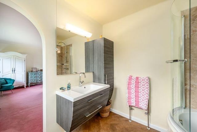 There are two bathrooms in the property.