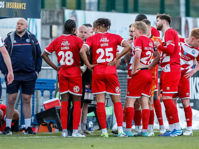Action from Eastbourne Borough's visit to Weston-super-Mare in National League South