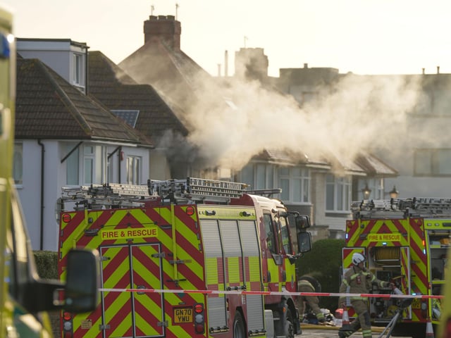 An 86-year-old woman has died in a residential property fire in Sussex.