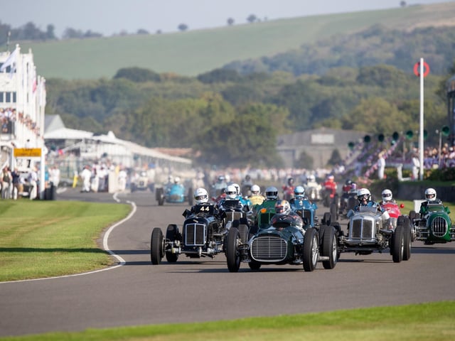 Glamour and high-octane racing at this year's Goodwood Revival.