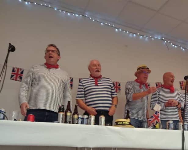 The Selsey Shantymen in good voice